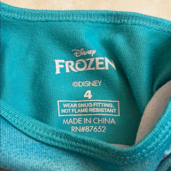 Disney Frozen Kids Pajama Set - Teal and White - Picture 2 of 5